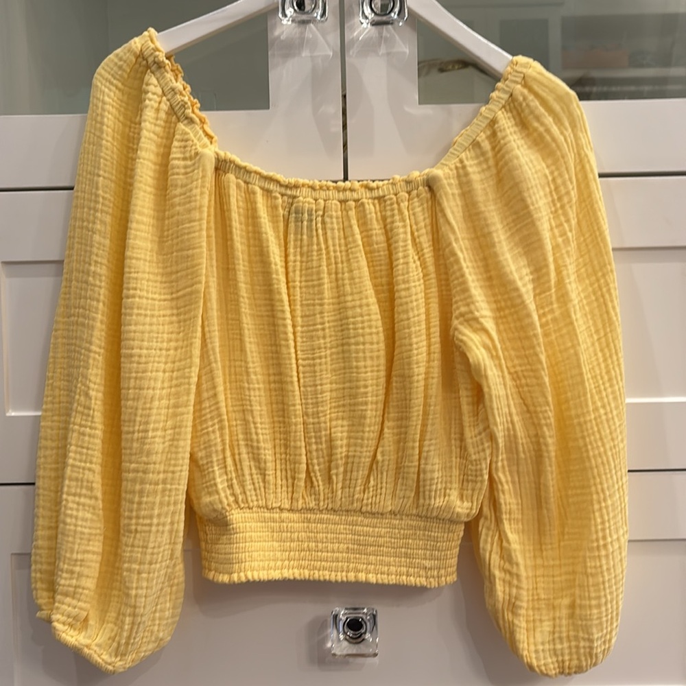 Michael Stars Kate Smocked Top XS - Picture 4 of 5